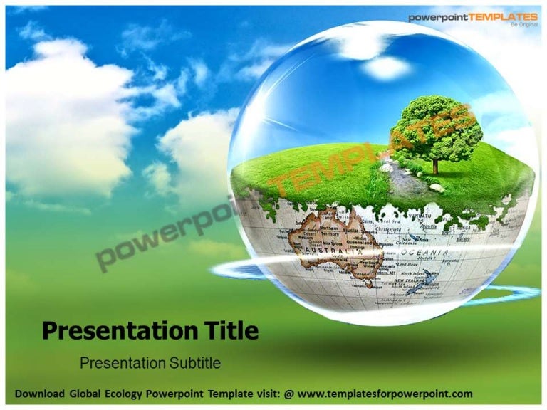 Global Ecology Powerpoint Template Templatesforpowerpoint 