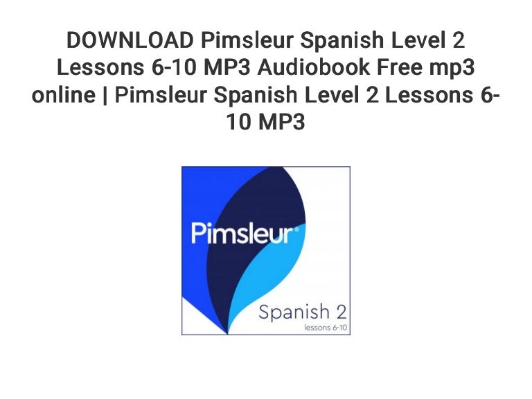 spanish audio lessons free download mp3
