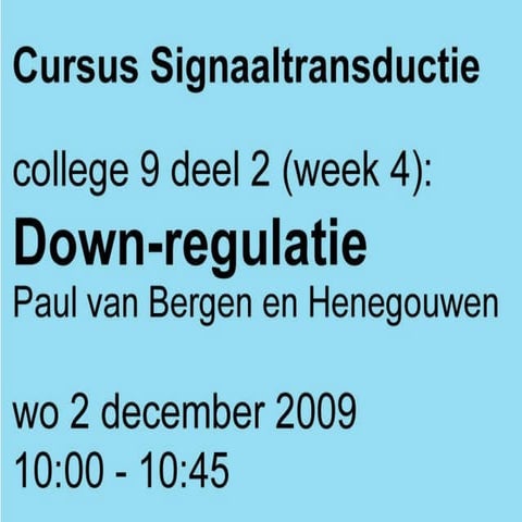 Downregulation Deel2
