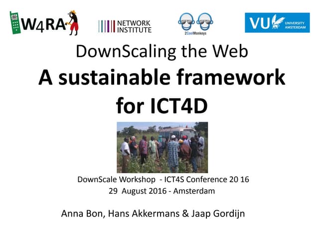 Downscale for sustainability Downscale 2016 Anna Bon