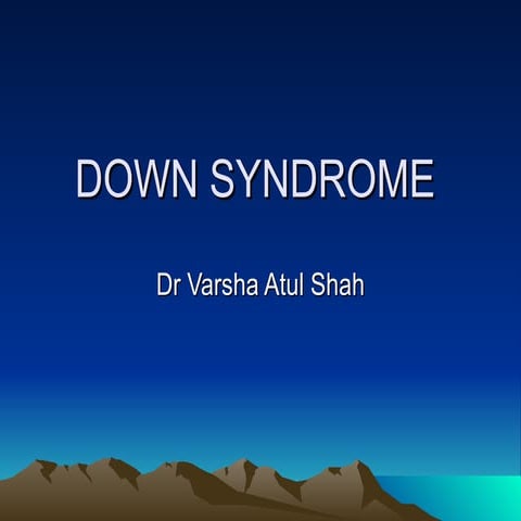 Down's syndrome, trisomy 21