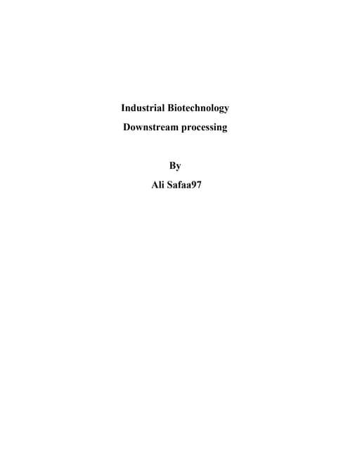 Downstream processing 