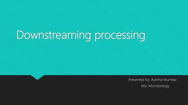 Downstreaming process