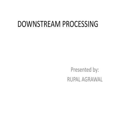Downstream processing