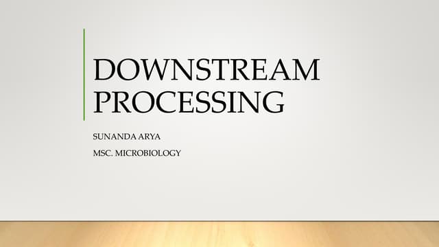 Downstream processing