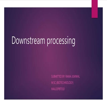 Downstream processing