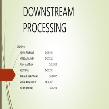 Downstream processing, homogenizing, microfiltration & hplc