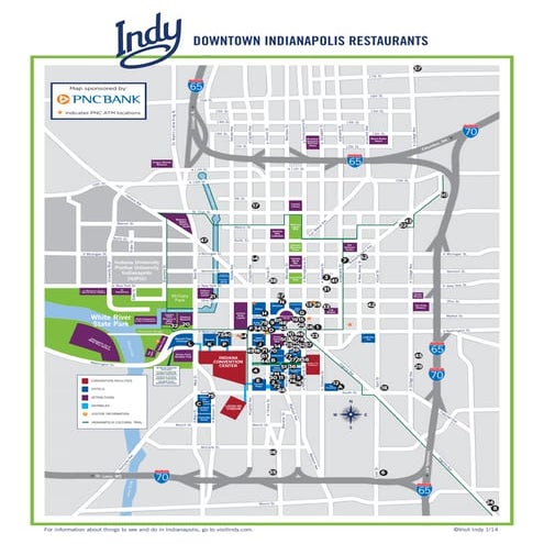 Down town restaurants map