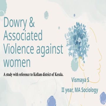 Dowry and Violence Against Women: A Sociological Study in Kollam ...