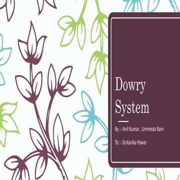 Dowry system