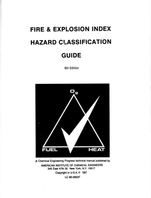 Dow Fire and Explosion Index (Dow F&EI) and Mond Index | PPTX