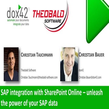 SAP integration with SharePoint Online – unleash the power of your SAP data
