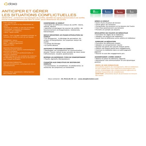 La gestion des conflits .power point présentation | PPTX