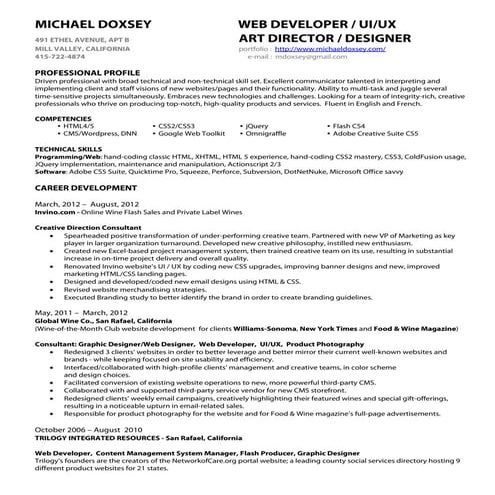 Doxsey Resume Aug16 2012