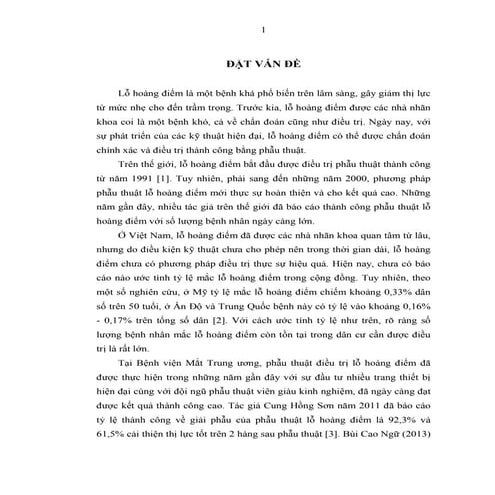 Luận án: Phẫu thuật cắt dịch kính điều trị lỗ hoàng điểm, HAY