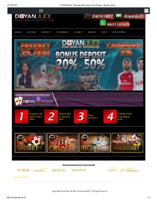 Doyanjudi bandar bola, agen judi online, taruhan bola