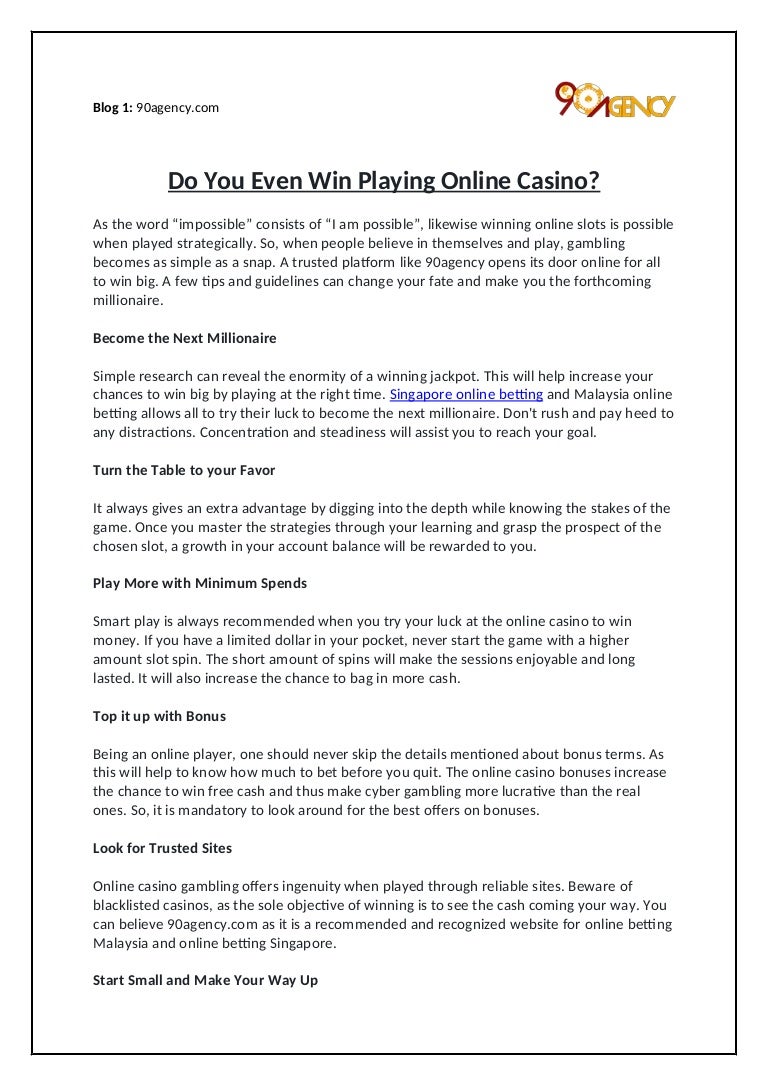 Play To Win Casino
