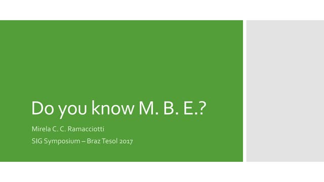 Do you know ...(braz tesol)