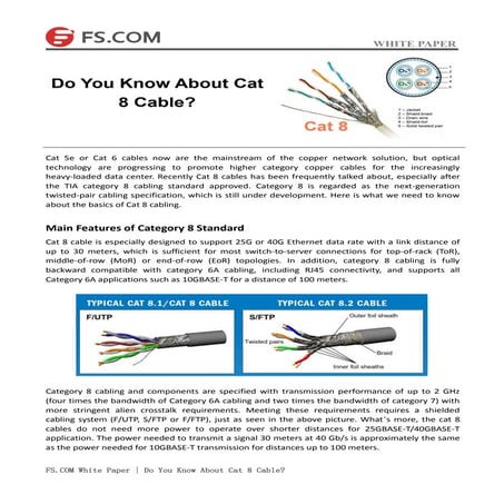 Do you know about cat 8 cable