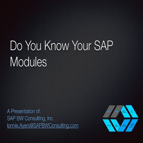 Do you know your sap modules