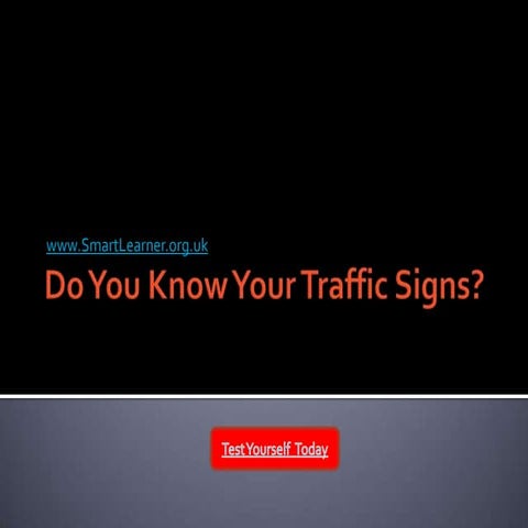 Know your traffic sign- An Introduction | PPTX