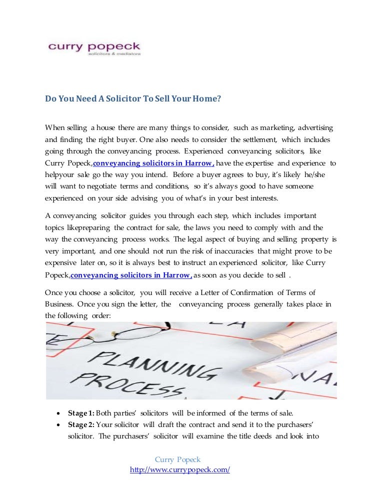 Do You Need A Solicitor To Sell Your Home?
