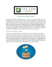 Do you need a tax lawyer tampa