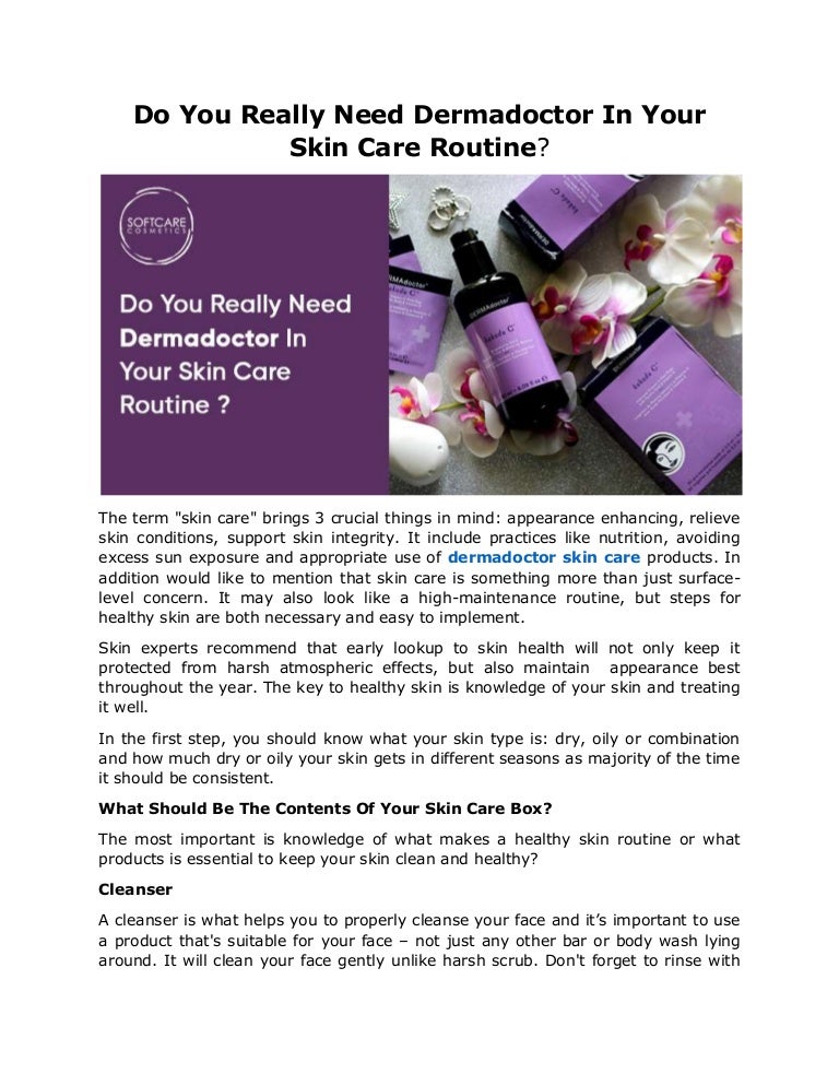 what do you need for a skin care routine
