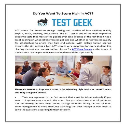 Do you want to score high in act