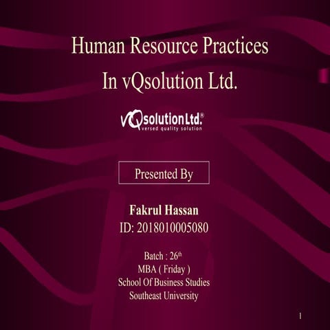 Human Resource Practices in Software Company Presentation