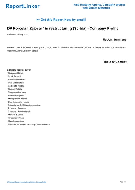 DP Porcelan Zajecar ' in restructur...