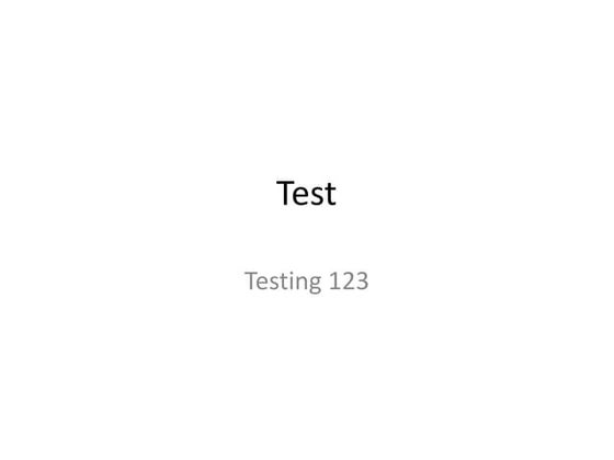Test 123 | PDF