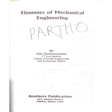 Elements of mechanical engineering (notes)