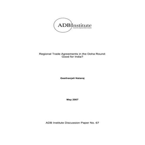 Regional Trade Agreement