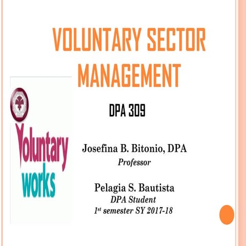 Voluntary Sector  Management