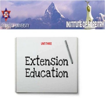 Extension education: Motivation 