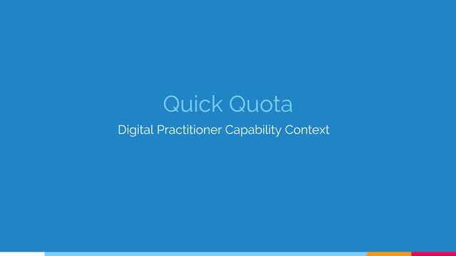 Digital Practitioner Capability Context