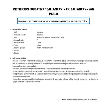 DPCC PROGRAMACIÓN CUARTO.doc