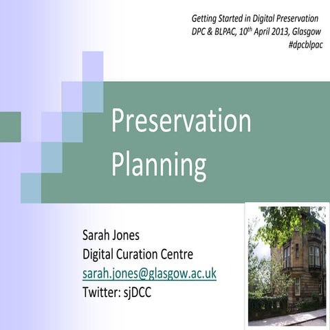 Preservation planning