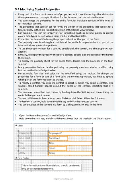 5.4 Modifying Control Properties