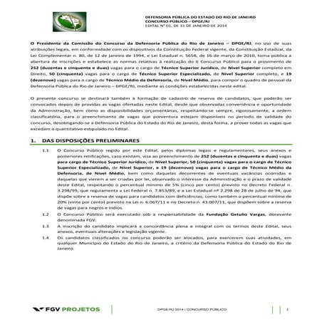 Edital DPE-RJ