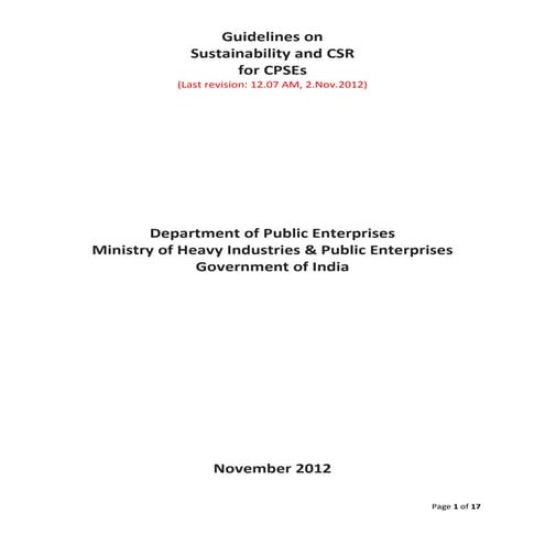 DPE sustainability and csr guidelines 2012