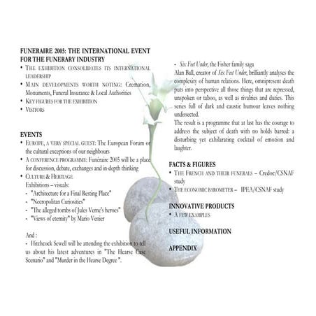 FUNERAIRE 2005: THE INTERNATIONAL EVENT FOR THE FUNERARY INDUSTRY