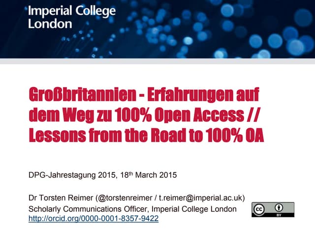 Lessons from the Road to 100% Open Access