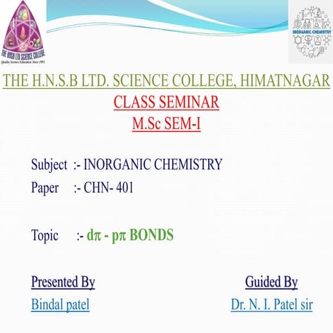D pie and p pie bond