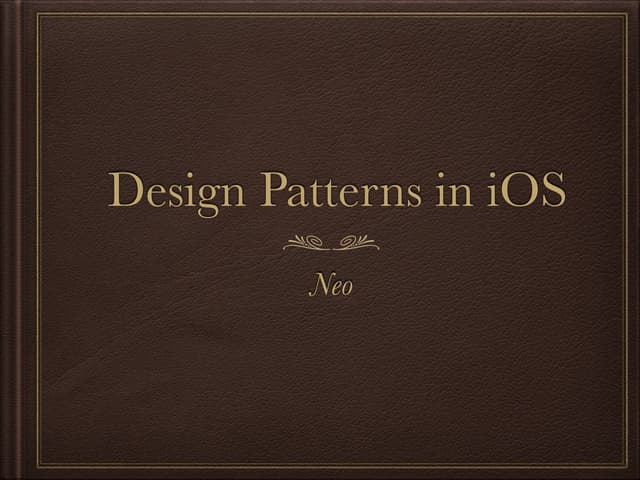 Design Patterns in iOS