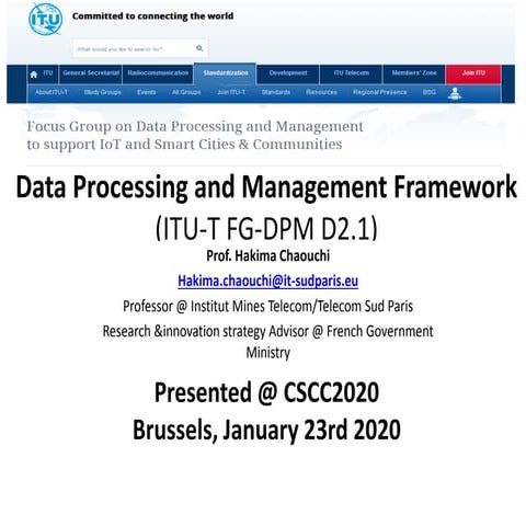 Data Processing and Management Framework