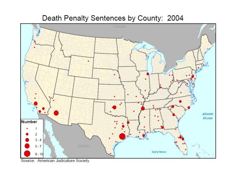 Death Penalty Usage Maps 2004-2009