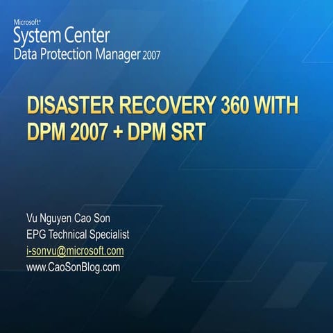 Dpm Disaster Recovery Sonvu