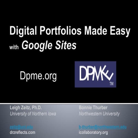 Digital Portfolios Made Easy with Google Sites